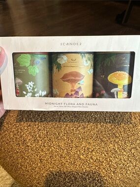Midnight Flora and Fauna mini mushroom puzzles - Green, Yellow, Brown